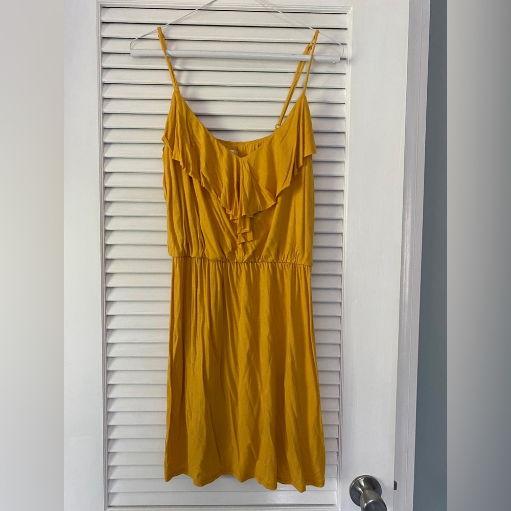 Yellow sundress, size  small spaghetti straps
